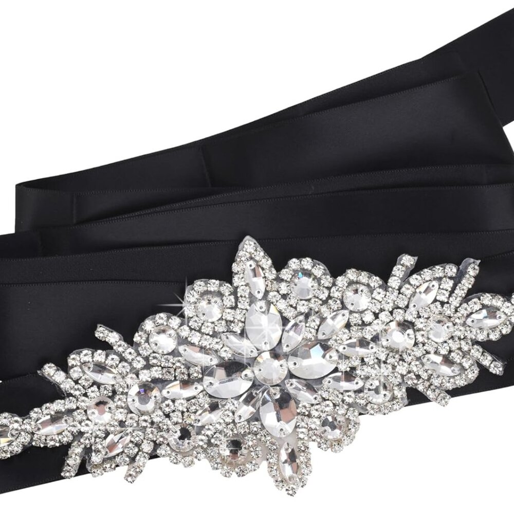 Wedding Belt for Bride Dress - Bridal Belts with Rhinestone Sash